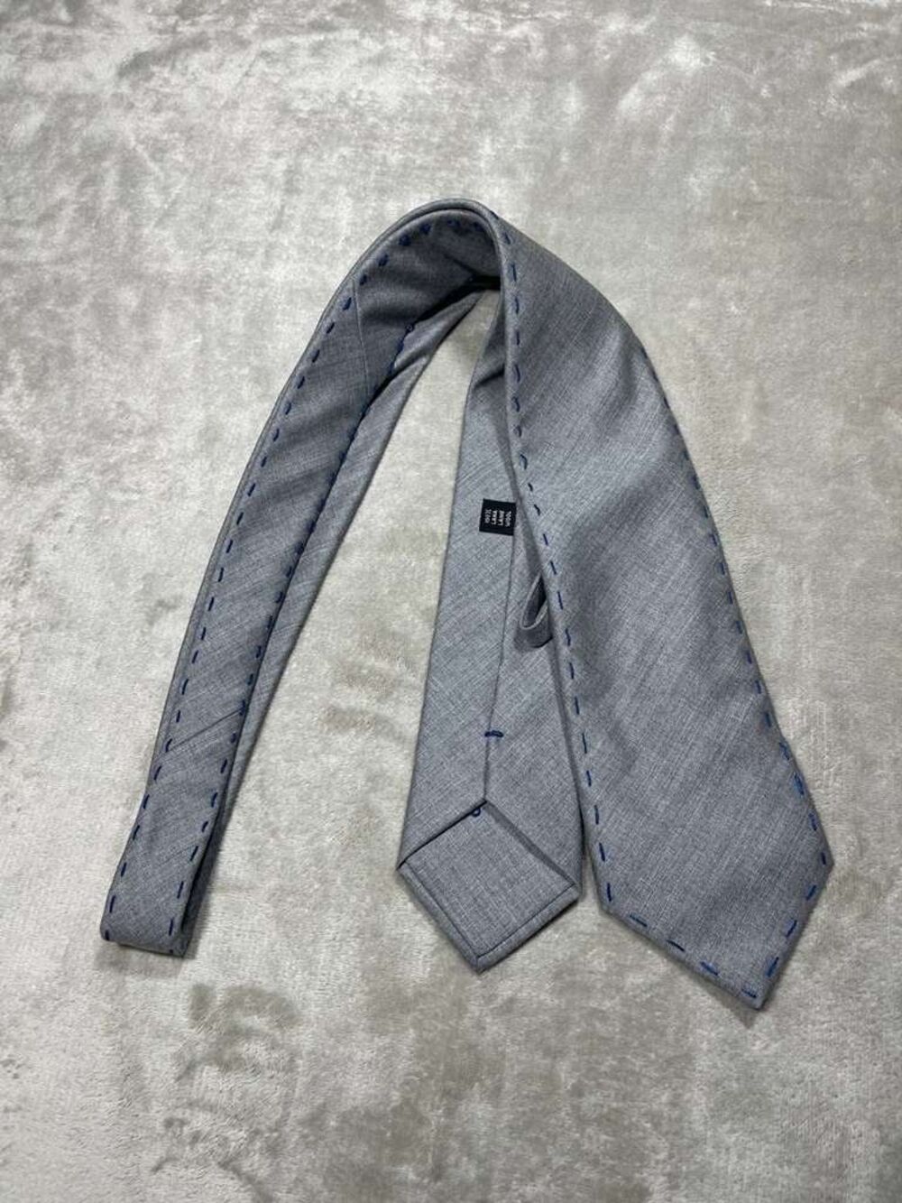 Angelo Galasso Laine Wool Neck Tie Men's Gray Made in Italy